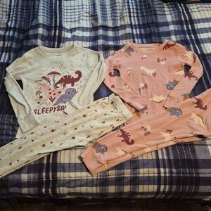Carter's Dinosaur Pajama Set - Pink and Gray